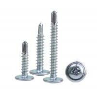 Carbon steel wafer/modified truss head self tapping/drilling screws