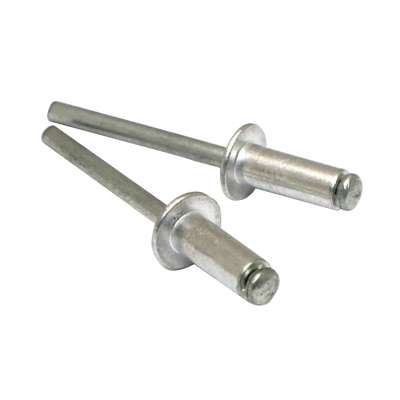 Aluminum anodising mushroom head break mandrel blind rivets