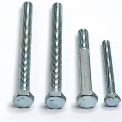 DIN933, half threaded full threaded zinc plated plain grade 8.8 hex bolt