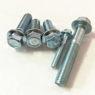 DIN6921 grade 4.8/8.8 zinc/black/hdg m7 flange bolt