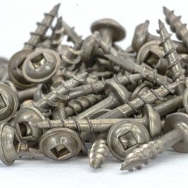 Square Round Washer Head Coarse Thread Type 17 Plain Steel Screws